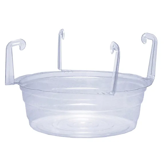 Product Hanging Basket Drip Pan, 12", Clear Hanging Basket Drip Pan