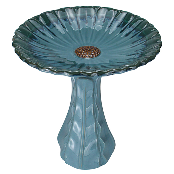 Product birdbath 18 x 22 teal combo birdbath 18 x 22 teal
