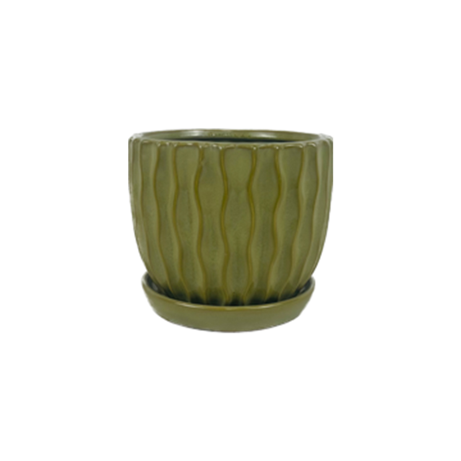 Product - Groovy Pot with Attached Saucer, 7