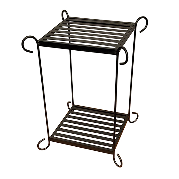 Product - 2 Tier Bristol Square Stand, Black | 2 Tier Bristol Square ...